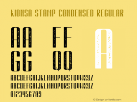 Kionsa Stamp Condensed Version 1.00;February 20, 2020;FontCreator 11.5.0.2430 64-bit Font Sample