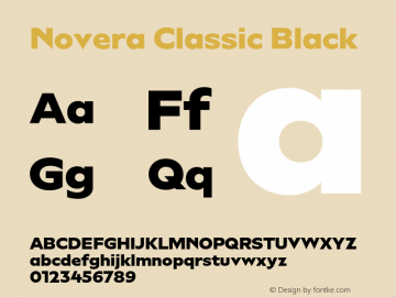 Novera Classic Black Version 1.000;PS 001.000;hotconv 1.0.88;makeotf.lib2.5.64775 Font Sample