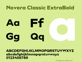Novera Classic ExtraBold Version 1.000;PS 001.000;hotconv 1.0.88;makeotf.lib2.5.64775 Font Sample