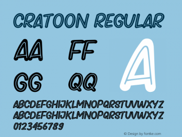 Cratoon Version 1.000 Font Sample