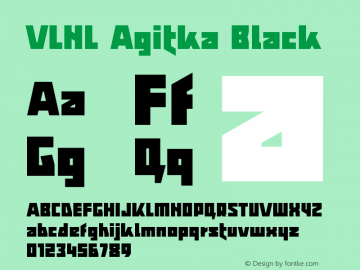 Agitka-Black Version 1.000;hotconv 1.0.109;makeotfexe 2.5.65596 Font Sample