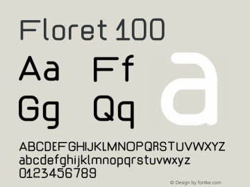 Floret Version 1 Font Sample