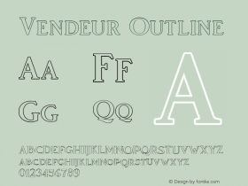 Vendeur Outline Version Font Sample