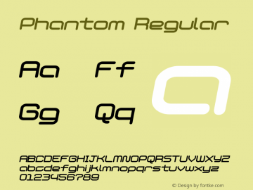 Phantom Regular 001.001 Font Sample