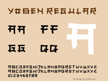 yoben Version 1.00;December 23, 2019;FontCreator 11.5.0.2430 64-bit图片样张