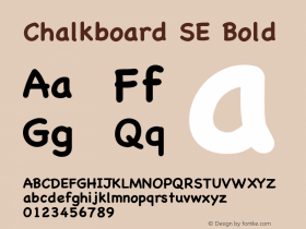 Chalkboard SE Bold 8.1d1e1 Font Sample