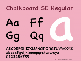 Chalkboard SE Regular 8.1d1e1 Font Sample