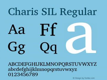 Charis SIL Version 4.112 Font Sample