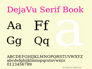 DejaVu Serif Version 2.33图片样张