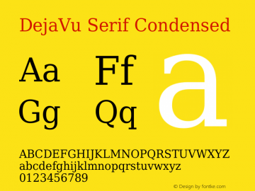 DejaVu Serif Condensed Version 2.33图片样张
