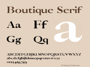 Boutique Serif 1.0图片样张