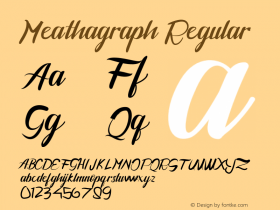 Meathagraph Version 1.003;Fontself Maker 3.5.1 Font Sample