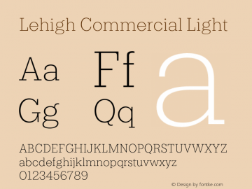 Lehigh Commercial Light Version 1.000;LehighCommercial图片样张