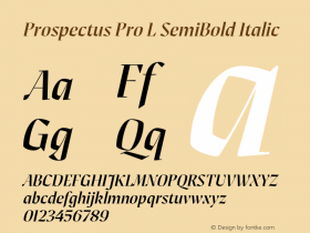 Prospectus Pro L SemiBold Italic Version 1.300;ProspectusPro图片样张