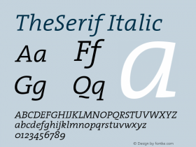 TheSerif Italic 1.0图片样张