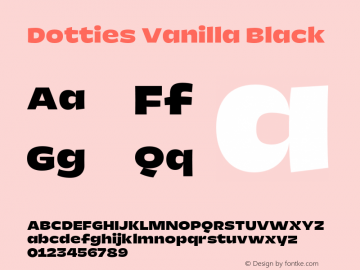 Dotties Vanilla Black Version 1.000;Dotties Chocolate Font Sample