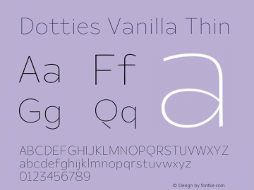 Dotties Vanilla Thin Version 1.000;Dotties Chocolate Font Sample
