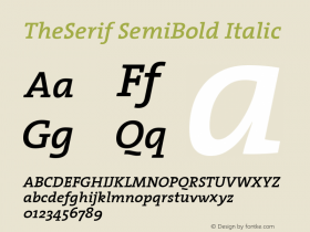 TheSerif SemiBold Italic 1.0图片样张