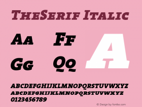 TheSerif Italic 1.0图片样张