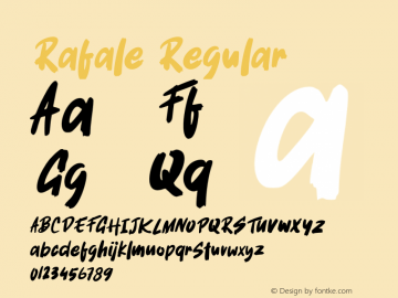 Rafale Version 1.000 Font Sample