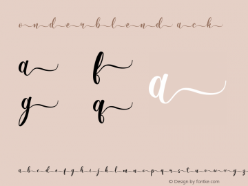 Wonderblend Back Back Version 1.00;January 19, 2020;FontCreator 12.0.0.2535 64-bit图片样张