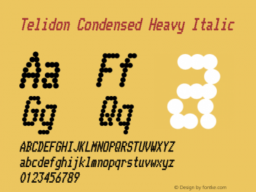TelidonCdHv-Italic Version 3.002 Font Sample