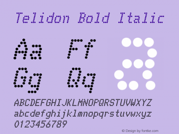 TelidonRg-BoldItalic Version 3.002图片样张
