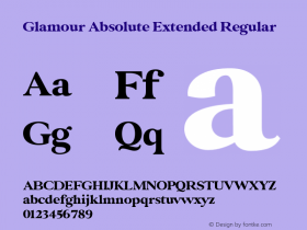 GlamourAbsoluteExtended 0.1.0 Font Sample