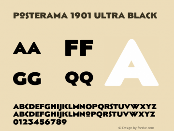 Posterama1901-UltraBlack Version 1.00 Font Sample