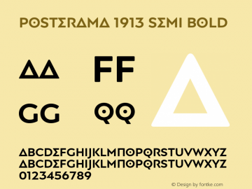 Posterama1913-SemiBold Version 1.00 Font Sample