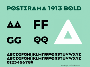 Posterama1913-Bold Version 1.00 Font Sample