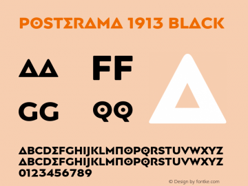 Posterama1913-Black Version 1.00 Font Sample