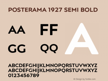 Posterama1927-SemiBold Version 1.00图片样张