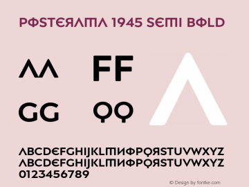 Posterama1945-SemiBold Version 1.00 Font Sample