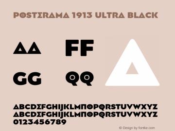 Posterama1913-UltraBlack Version 1.00 Font Sample