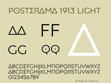 Posterama1913-Light Version 1.00 Font Sample