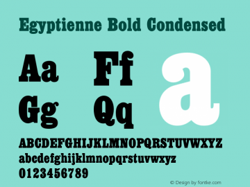 Egyptienne-BoldCondensed Version 1.10图片样张