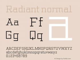 Radiant Version 1 Font Sample