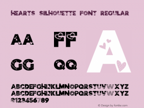 Hearts Silhouette Font Regular Version 1.000图片样张