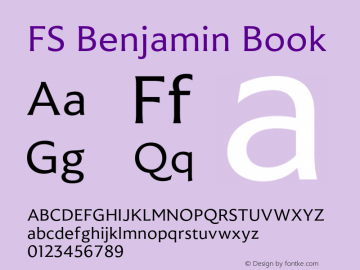 FS Benjamin Book Version 1.02;PS 001.001;hotconv 1.0.88;makeotf.lib2.5.64775图片样张