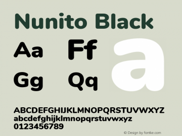 Nunito Black Version 3.504 Font Sample