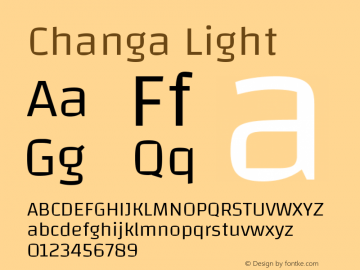 Changa Light Version 3.002; ttfautohint (v1.8.2)图片样张