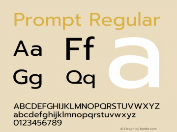 Prompt-Regular Version 1.000 Font Sample