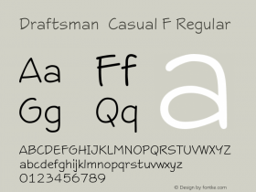 Draftsman  Casual F Regular 1/31/01 Font Sample