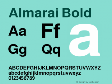 Almarai Bold Version 1.10 Font Sample