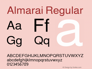 Almarai Version 1.10 Font Sample