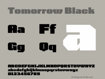 Tomorrow Black Version 2.002 Font Sample