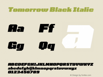 Tomorrow Black Italic Version 2.002图片样张
