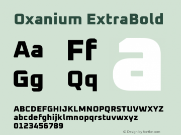 Oxanium ExtraBold Version 1.001 Font Sample