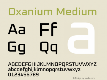 Oxanium Medium Version 1.001图片样张